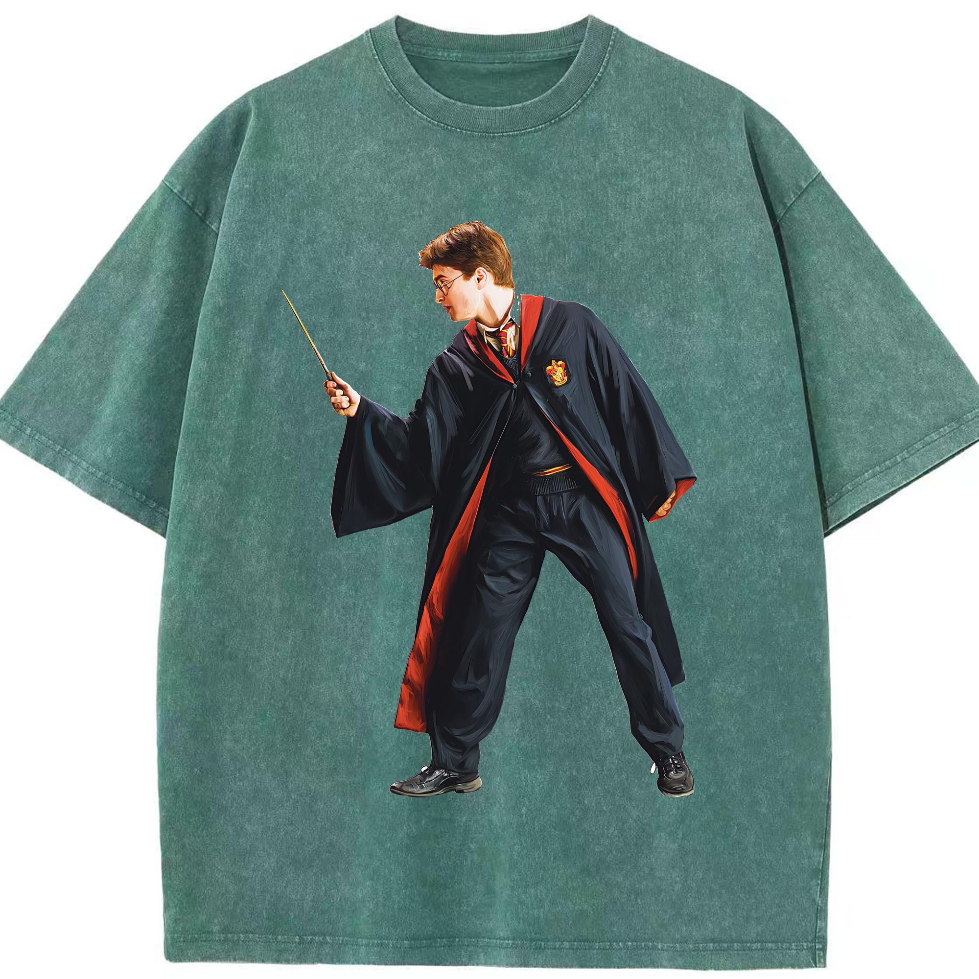 （画像用） Harry Potter ハリー・ポッターシリーズ 綿100% ヴィンテージ風 半袖Tシャツ（フロントプリント）
